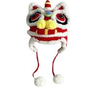 Fituenly Warm Winter Hat Cotton Hat Headdress Skiing Soft Beanie Comfortable Cap with Earflap Animal Hat Chinese Dance Hat
