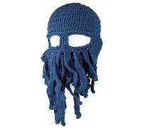 Fituenly Winter Warm Funny Tentacle Octopus Knitted Beanie Hat Handmade Windproof Ski Mask