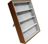 Fituenly Wooden Eyeglasses Display Case Glasses Box Organizer 4 Compartment Display Tray For Multiple Pairs Sunglass