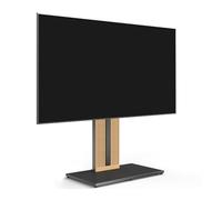 FITUEYES Floor TV Stand for 55-88 Inch TVs Beech Wood Height Adjustment Freestanding TV Stand ±30° Swivel Cable Management Zen Series