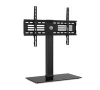 FITUEYES Tabletop TV Stand for 40" to 75" Screens,Universal Adjustable TV Pedestal Stand, 40kg Weight Capacity, Cable Management, Easy Assembly, Black