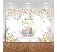 Fitumiw Wildflower Wedding Backdrop 7x5ft The Next Chapter of Their Love Story Begins Photography Background Party Decorations Bridal Shower Engagement Banner Photo Booth Props