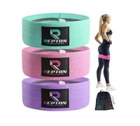 FitV Fabric Resistance Bands for Women Men, Set of 3 Non Slip Workout Loop Bands for Glutes, Hips & Legs, Booty Exercise Bands with Carry Bag (Pink, Purple & Aqua)