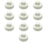 Fitvell 10PCS 1-1/2" NPT Male Threaded PVC Cleanout Plug, PVC Pipe End Cap for Plumbing Water Line, Drainage Piping System