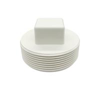 Fitvell 2-1/2" NPT Thread Male PVC Cleanout Plug, PVC Pipe End Cap for Plumbing Water Line