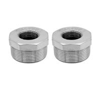 Fitvell Stainless Steel 1-1/2" NPT Male to 3/4" NPT Female Reducer Hex Bushing Pipe Fitting Adapter (Pack of 2)