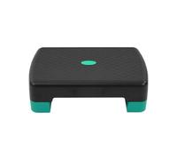 Fitvids 18" Aerobic Step Platform, Workout Stepper with Adjustable 2 Stackable Risers 3" 5.5" for Home Gym Small Space, Exercise Step, Green/Black