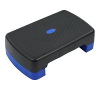 Fitvids 18" Workout Aerobic Stepper Step Platform with 2 Risers, Lightweight Portable Step Up Platform Trainer, Adjustable Height 3.2’’ 5.5’’ for Home Gym, Black and Blue