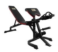 Fitvids Adjustable Weight Bench, Home Gym Workout Bench, Adjustable Weight Bench Set with Leg Extension and Curling Machine, 36.22 x 27.3 x 36.22 Inches, Graphite