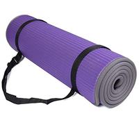 Fitvids All-Purpose 2/5-Inch (10mm) Extra Thick High Density Anti-Slip Exercise Pilates Yoga Mat with Carrying Strap Purple