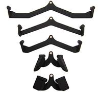 Fitvids BalanceFrom Multi-Function Adjustable Power Cage with J-Hooks, Safety Straps and Optional LAT Pulldown Attachment and Cable Crossover, Cable Machine Attachments Only, 5 Pieces Black