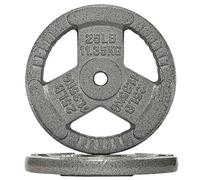 Fitvids Cast Iron 1-Inch Standard Weight Plate for Strength Training & Weightlifting, Multiple Weights Available, 25LB (Pair)