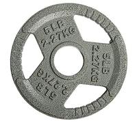 Fitvids Cast Iron Plate Weight Plate for Strength Training and Weightlifting, 2-Inch Center, 5LB (Single)