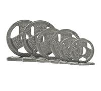 Fitvids Olympic Weight Set 2 Inch Weight Set 70lbs (2.5-10lbs) for Strength Training Home Gym Triple Handle Design