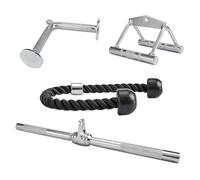 Fitvids Tricep Press Down Cable Attachment, LAT Pulldown Attachment, Weight Machine Accessories, V Handle Tricep Rope, Rotating Bar, V-Shaped Bar, New Package, Chrome