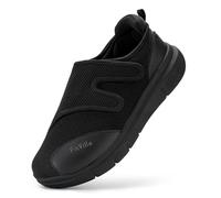 FitVille Extra Wide Fit Diabetic Shoes for Men Easy Close Orthopedic Slippers Adjustable Slip On Walking Sneakers for Swollen Feet Plantar Fasciitis, Black, 11 UK X-Wide