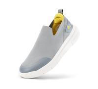 FitVille Mens Casual Slip On Trainers Extra Wide Fit Loafers Breathable Sneaker Comfortable Walking Shoes, Grey, 10 UK X-Wide