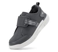 FitVille Mens Diabetic Shoes Extra Wide Fit Trainers with Adjustable Strap for Swollen Feet Plantar Fasciitis V10, Slate Grey, 14 UK Wide