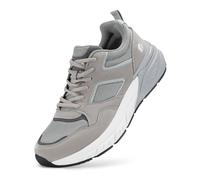 FitVille Mens Extra Wide Fit Trainers Arch Support Walking Shoes Breathable Running Sneakers for Outdoor, Frost Grey, 11.5, X-Wide
