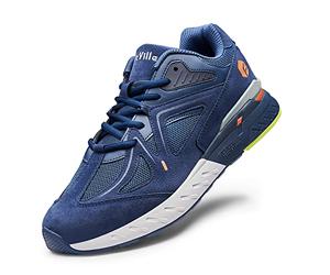 FitVille Mens Extra Wide Fit Trainers Comfortable Running Sneakers Lightweight Walking Shoes for Flat Feet Plantar Fasciitis, Majolica Blue, 14 UK Wide