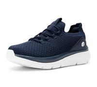 FitVille Men's Extra Wide Slip On Shoes Casual Lightweight Non-Slip Breathable Mens Trainers Wide Fit Slip on Shoes for Men Navy Blue