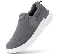 FitVille Men's Extra Wide Slip On Trainers Comfortable Breathable Casual Loafers Orthopedic Shoes