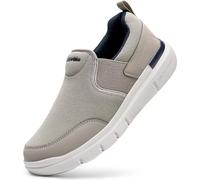 FitVille Men's Extra Wide Slip On Trainers Comfortable Breathable Casual Loafers Orthopedic Shoes