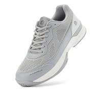 FitVille Mens Extra Wide Tennis Trainers Badminton Squash Shoes with Arch Support for Pickleball VolleyballAfter Dark/Swedish white11.5 UK