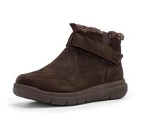 FitVille Mens Extra Wide Winter Snow Boots Fur Lined Warm Ankle Boots Non-Slip Lightweight Outdoor Winter Shoes Easy On&Off