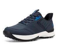FitVille Men's Golf Shoes Extra Wide Fit Professional Spiked Golf Shoes Comfortable Slip-on Trainers Sneakers for Outdoor Casual