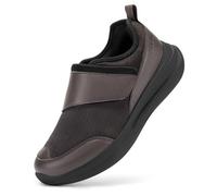 FitVille Men's Slippers Extra Wide Fit Diabetic Shoes with Adjustable Strap Arch Support Walking Trainers for Swollen Feet Plantar Fasciitis