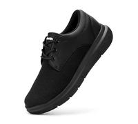 FitVille Mens Smart Shoes Wide Fit Oxfords Lightweight Lace Up Derbys Breathable Formal Business Shoes
