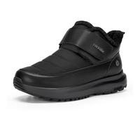 FitVille Men's Snow Boots Extra Wide Adjustable Straps Winter Boots Fur Lined Warm Ankle Boots Non-slip Walking Shoes for Outdoor