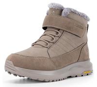 FitVille Mens Winter Boots Extra Wide Fur Lined Snow Boots Non Slip Outdoor Hiking Walking Shoes Water Resistant Ankle Boots 11.5 UK X-Wide