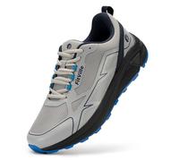 FitVille Wide Fit Hiking Trekking Trainers Breathable Trail Running Shoes for Men Arch Support Sneakers, Silver Gray, 13, Wide