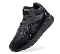 FitVille Wide Fit Trainers for Men Extra Walking JetBlack, 14 X-Wide