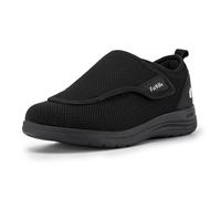 FitVille Womens Diabetic Shoes Extra Wide Fit Trainers, Adjustable Easy Close Orthopedic Slippers for Swollen Feet Plantar Fasciitis 8.5 UK X-Wide