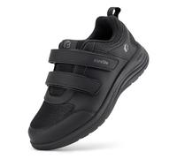 FitVille Women's Extra Wide Fit Shoes for Swollen Feet, Easy Close Adjustable Diabetic Shoes for Ladies, Non-Slip Lightweight Orthopedic Walking Trainers for Elderly, Black, 3.5 UK Wide