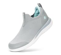 FitVille Women's Wide Slip On Shoes Comfortable Lightweight Trainers Slip in Casual Loafers for Women Breathable Orthopedic Trainers for Ladies