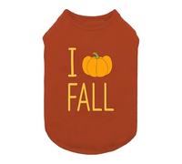 Fitwarm I Love Fall Dog Shirt, Thanksgiving Outfit for Small Dogs Boy Girl, Pet Clothes, Brown, Orange, Yellow, Medium