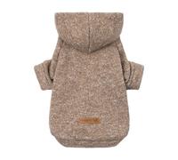 Fitwarm Knitted Dog Hoodie Sweater, Winter Clothes for Small Dogs Boy Girl, Lightweight Pet Hooded Sweater, Heather Khaki, XL