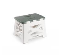 FITYE-KY Non-Slip Folding Step Stools with Handle,Foot Stool with 9 Inch Height - Holds Up to 300 lbs - Lightweight Plastic Foldable Step Stool(Green) - (PCS 1)