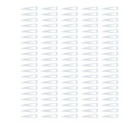 FITYLE 100 Pieces Plastic Shirt Clips Clear Shirt Pin Garment Packing Socks Package Clips Transparent Trouser Craft Clips Household Supplies 35mm