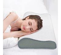Fityou Memory Foam Pillow,Ergonomic Neck Support Contour Pillow,Orthopaedic Cervical Pillow,Sleeping Pillow with Zip for Side Sleepers,Back Sleepers,Washable Pillow Case,60 x 35 cm