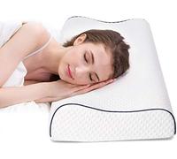 Fityou Memory Foam Pillow,Ergonomic Neck Support Pillow,Orthopaedic Cervical Pillow,Sleeping Pillow with Zip for Side Sleepers,Back Sleepers,Washable Pillow Case,60 x 35 cm
