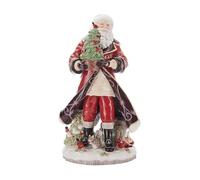 Fitz and Floyd Chalet Santa Ceramic Figurine, 19.5 Inch