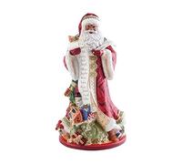 Fitz and Floyd Holiday Home African American Santa Ceramic Figurine, Multicolored
