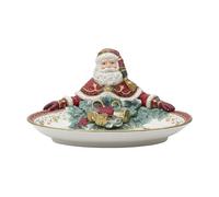 Fitz and Floyd Noel Holiday Santa Figural Serving Bowl Platter, 12 Inch