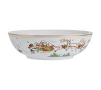 Fitz and Floyd St. Nicholas Gold Banded Holiday Serving Bowl, 9.5 inch