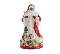 Fitz and Floyd Studio Holiday Home African American Santa Ceramic Figurine, 13 inch